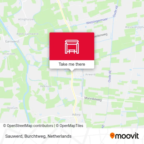 Sauwerd, Burchtweg map