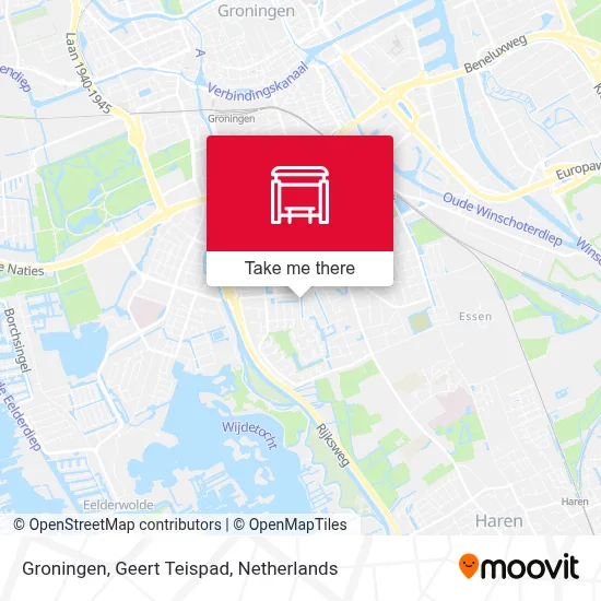 Groningen, Geert Teispad Karte