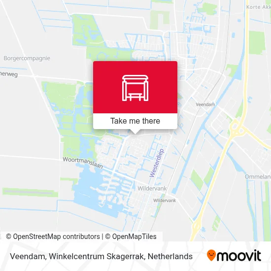 Veendam, Winkelcentrum Skagerrak map