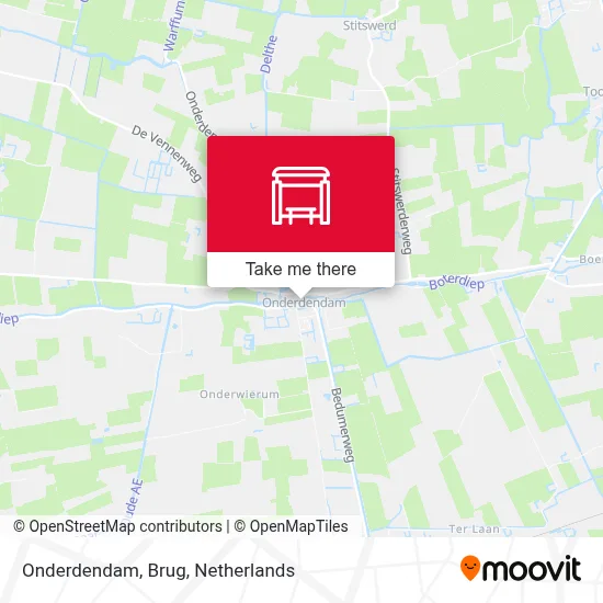 Onderdendam, Brug map