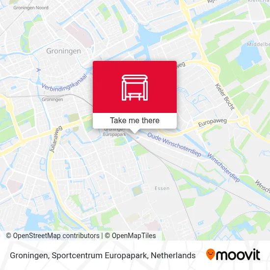 Groningen, Sportcentrum Europapark map