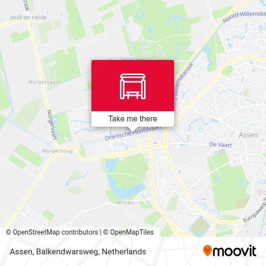 Assen, Balkendwarsweg map