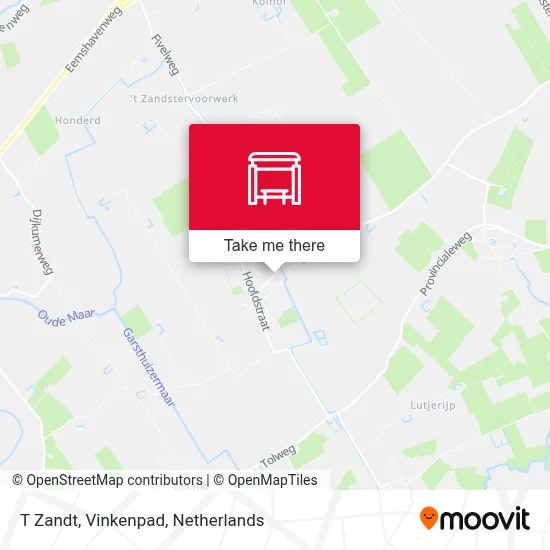 T Zandt, Vinkenpad map
