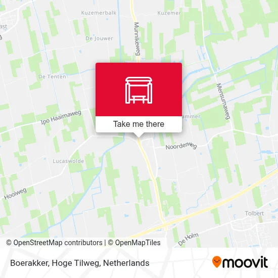Boerakker, Hoge Tilweg map