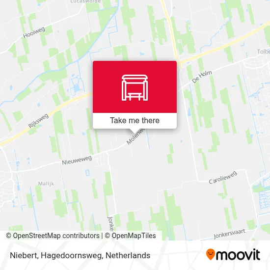 Niebert, Hagedoornsweg map