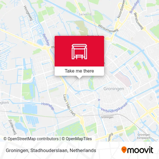 Groningen, Stadhouderslaan map