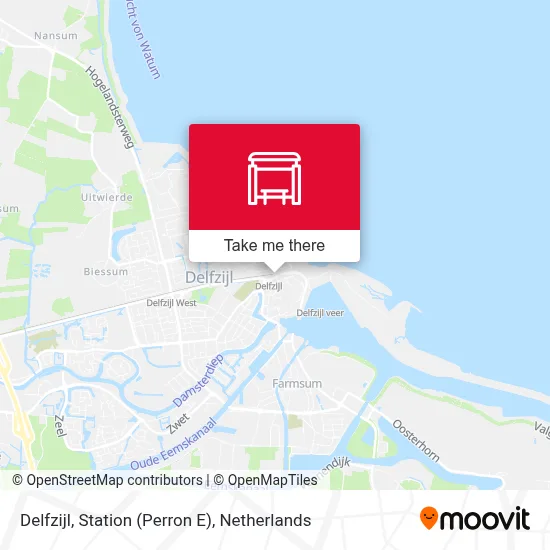 Delfzijl, Station (Perron E) map