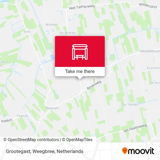 Grootegast, Weegbree map