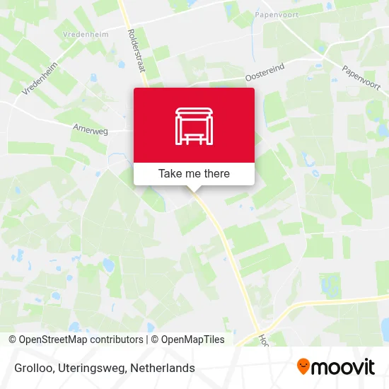 Grolloo, Uteringsweg map
