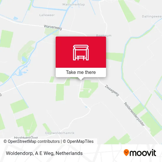 Woldendorp, A E Weg map