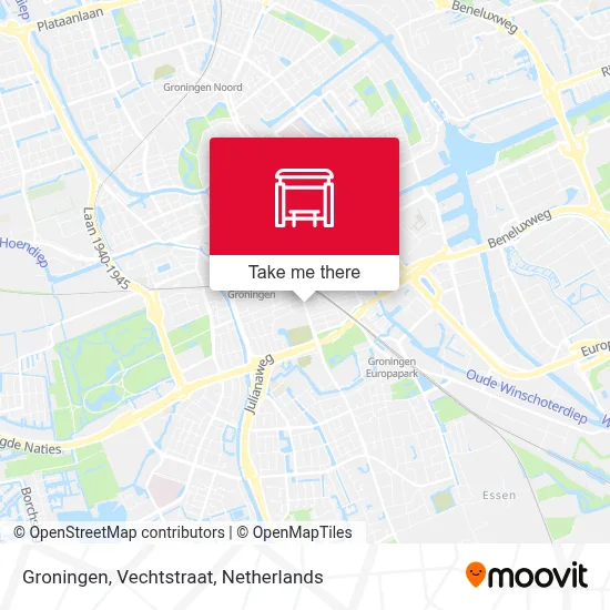 Groningen, Vechtstraat Karte