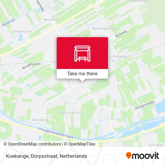Koekange, Dorpsstraat map