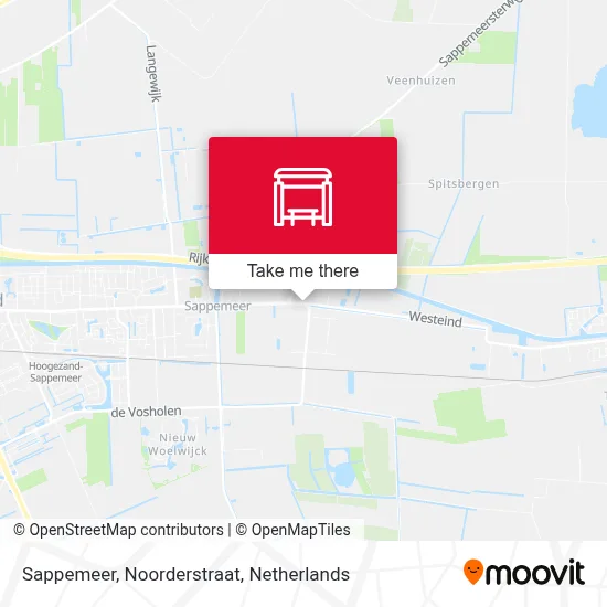 Sappemeer, Noorderstraat map