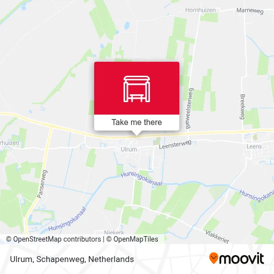 Ulrum, Schapenweg map
