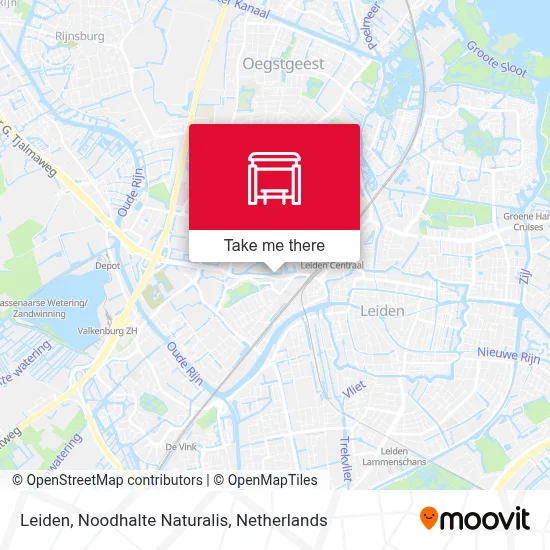 Leiden, Noodhalte Naturalis map