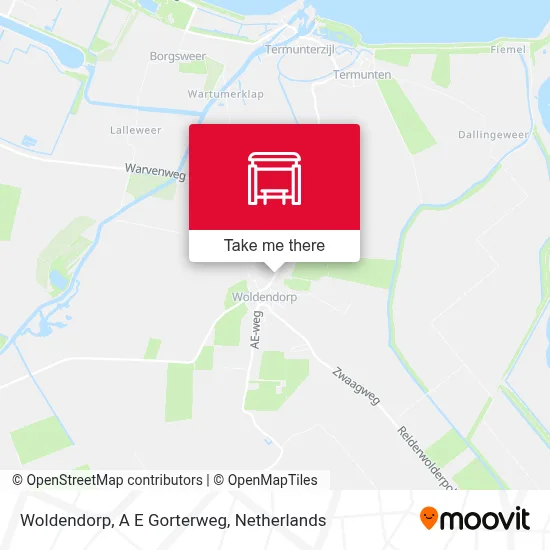 Woldendorp, A E Gorterweg map