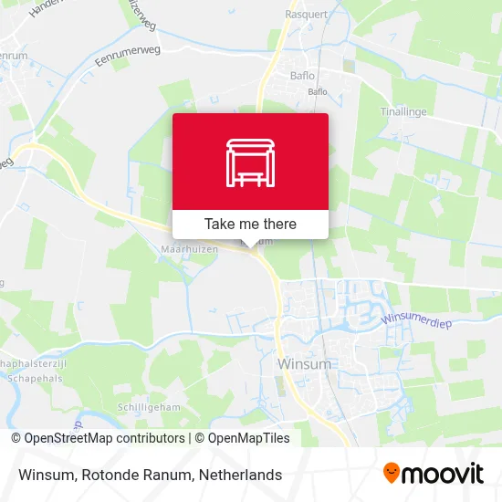Winsum, Rotonde Ranum map