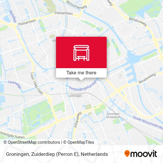 Groningen, Zuiderdiep (Perron E) map
