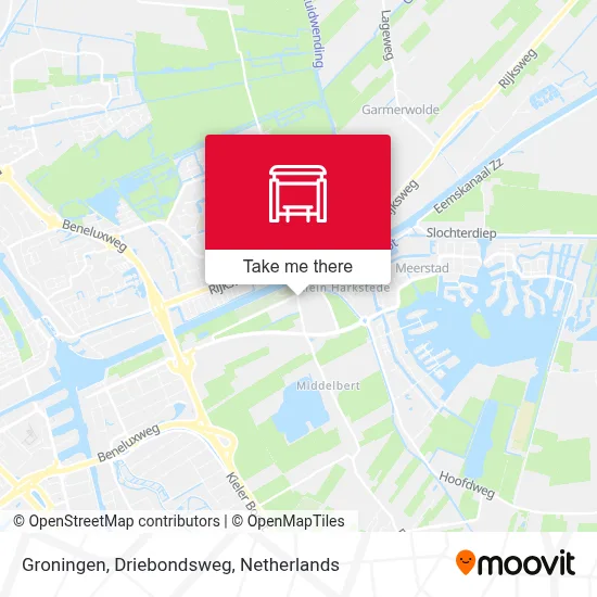 Groningen, Driebondsweg Karte