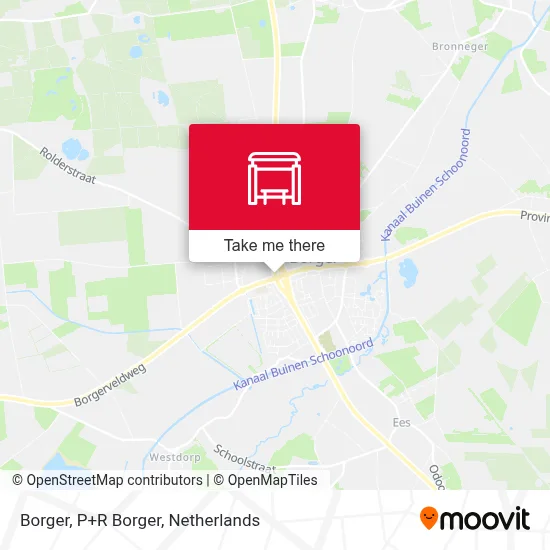 Borger, P+R Borger map