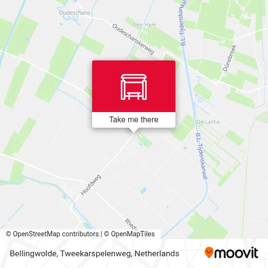 Bellingwolde, Tweekarspelenweg map