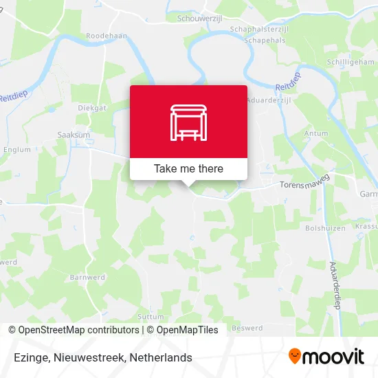 Ezinge, Nieuwestreek map
