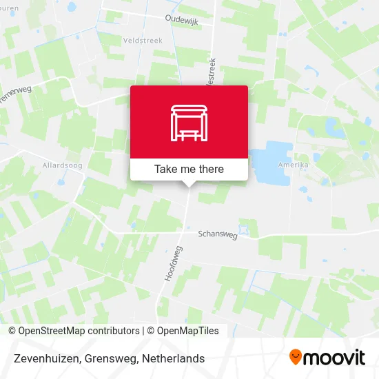 Zevenhuizen, Grensweg map