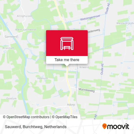 Sauwerd, Burchtweg Karte
