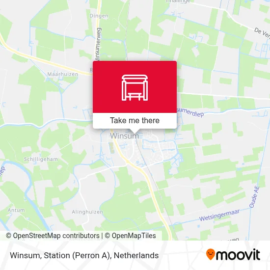 Winsum, Station (Perron A) map