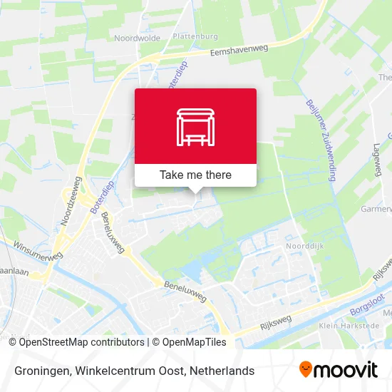 Groningen, Winkelcentrum Oost map
