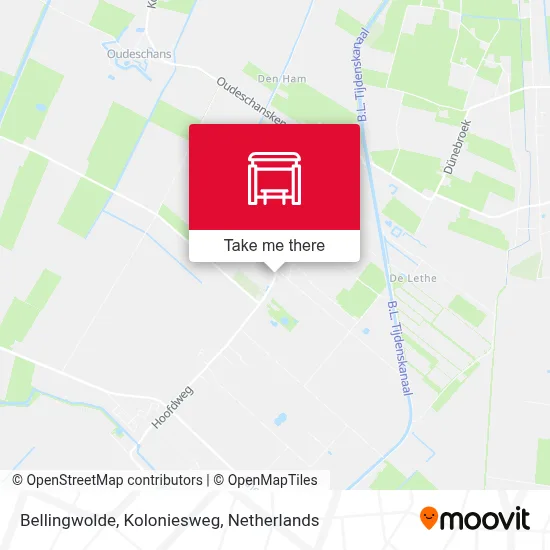 Bellingwolde, Koloniesweg map