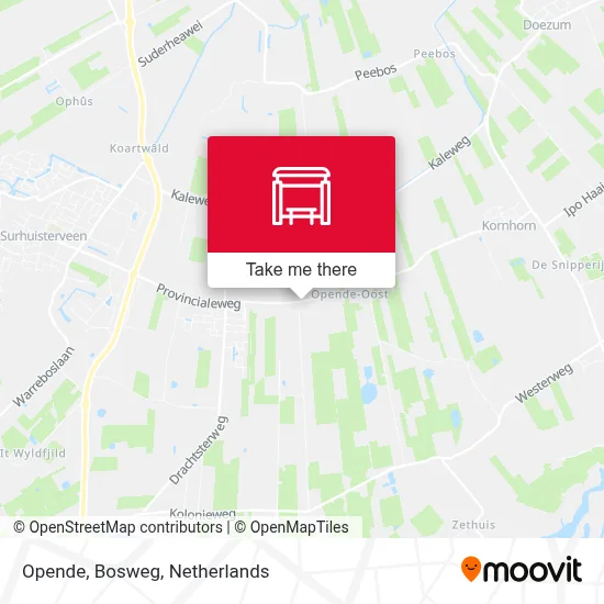 Opende, Bosweg Karte