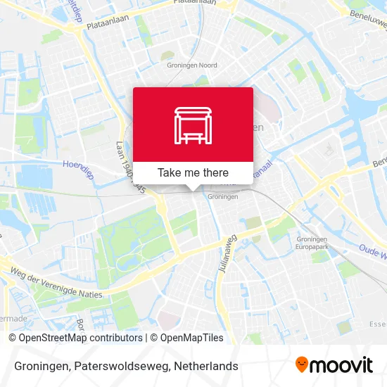 Groningen, Paterswoldseweg map