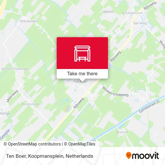 Ten Boer, Koopmansplein map