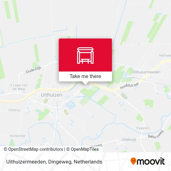 Uithuizermeeden, Dingeweg map