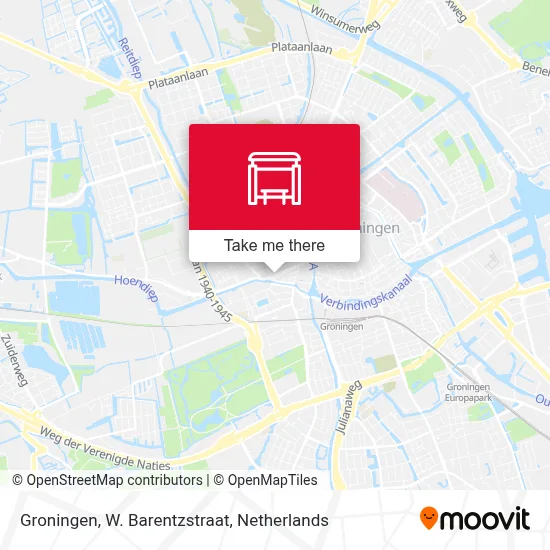 Groningen, W. Barentzstraat map