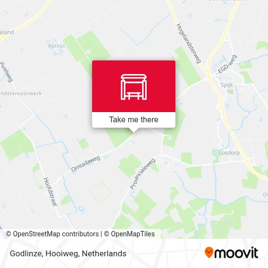 Godlinze, Hooiweg map