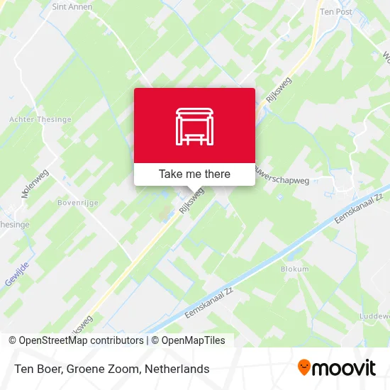 Ten Boer, Groene Zoom map
