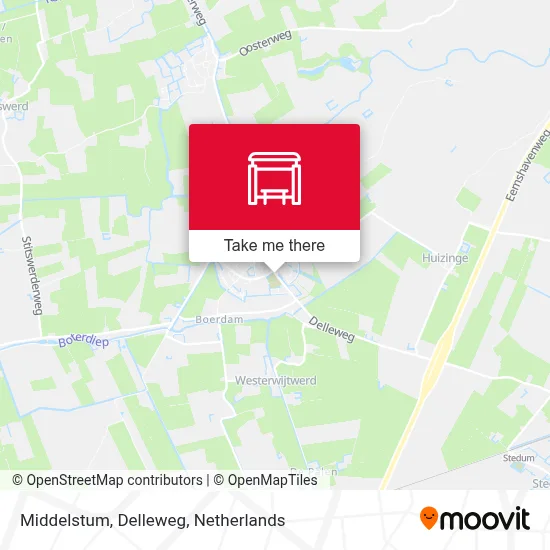 Middelstum, Delleweg map
