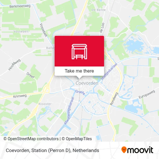 Coevorden, Station (Perron D) map