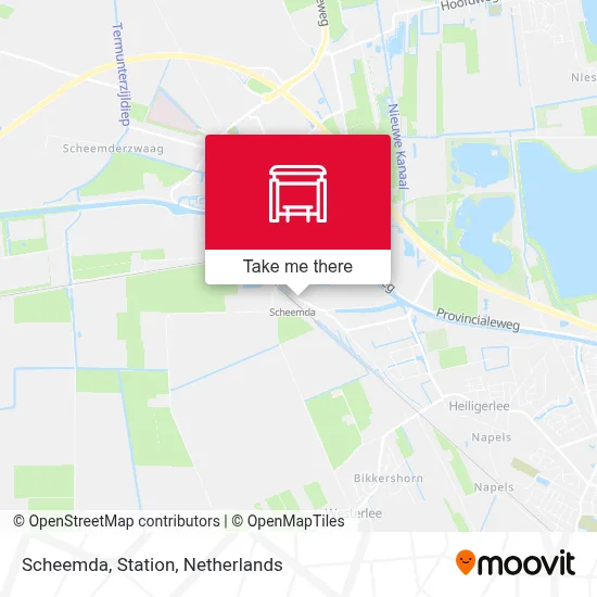 Scheemda, Station map