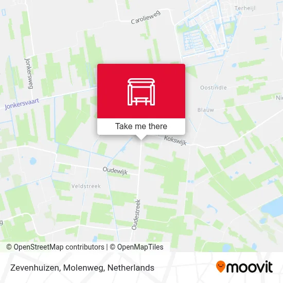 Zevenhuizen, Molenweg map