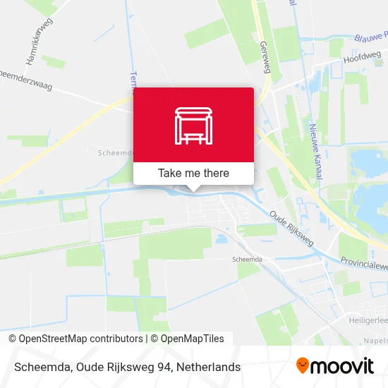 Scheemda, Oude Rijksweg 94 map