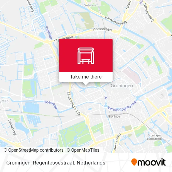 Groningen, Regentessestraat map