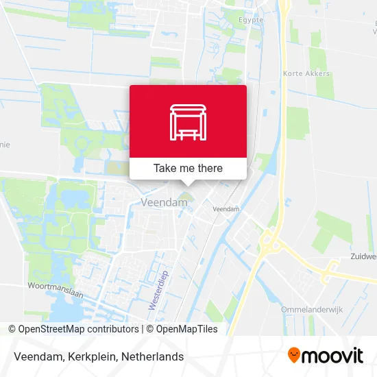 Veendam, Kerkplein map