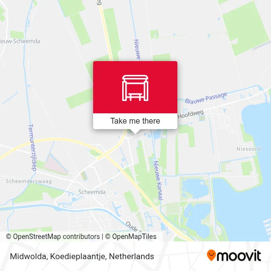 Midwolda, Koedieplaantje map