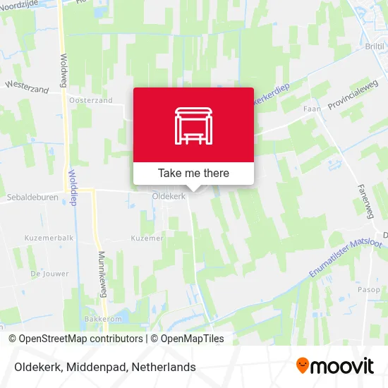 Oldekerk, Middenpad map