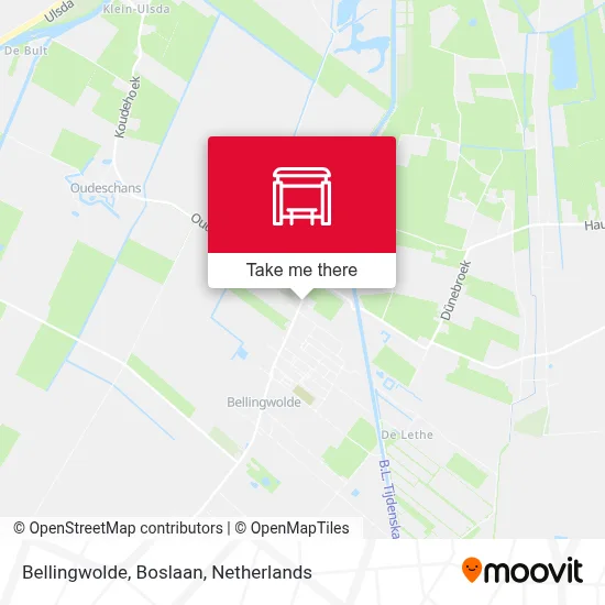 Bellingwolde, Boslaan map