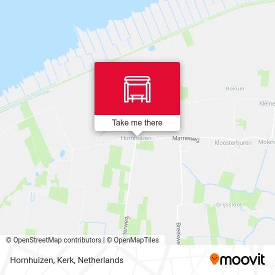 Hornhuizen, Kerk map