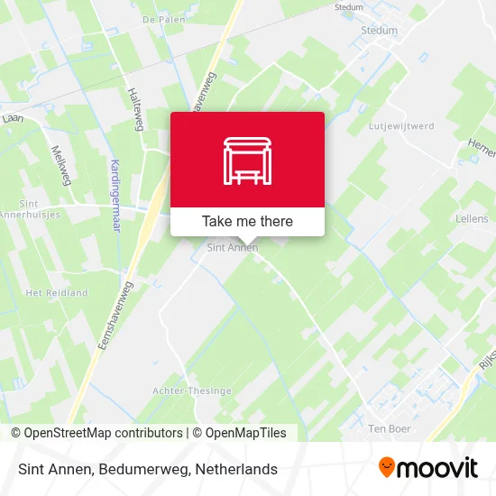 Sint Annen, Bedumerweg map